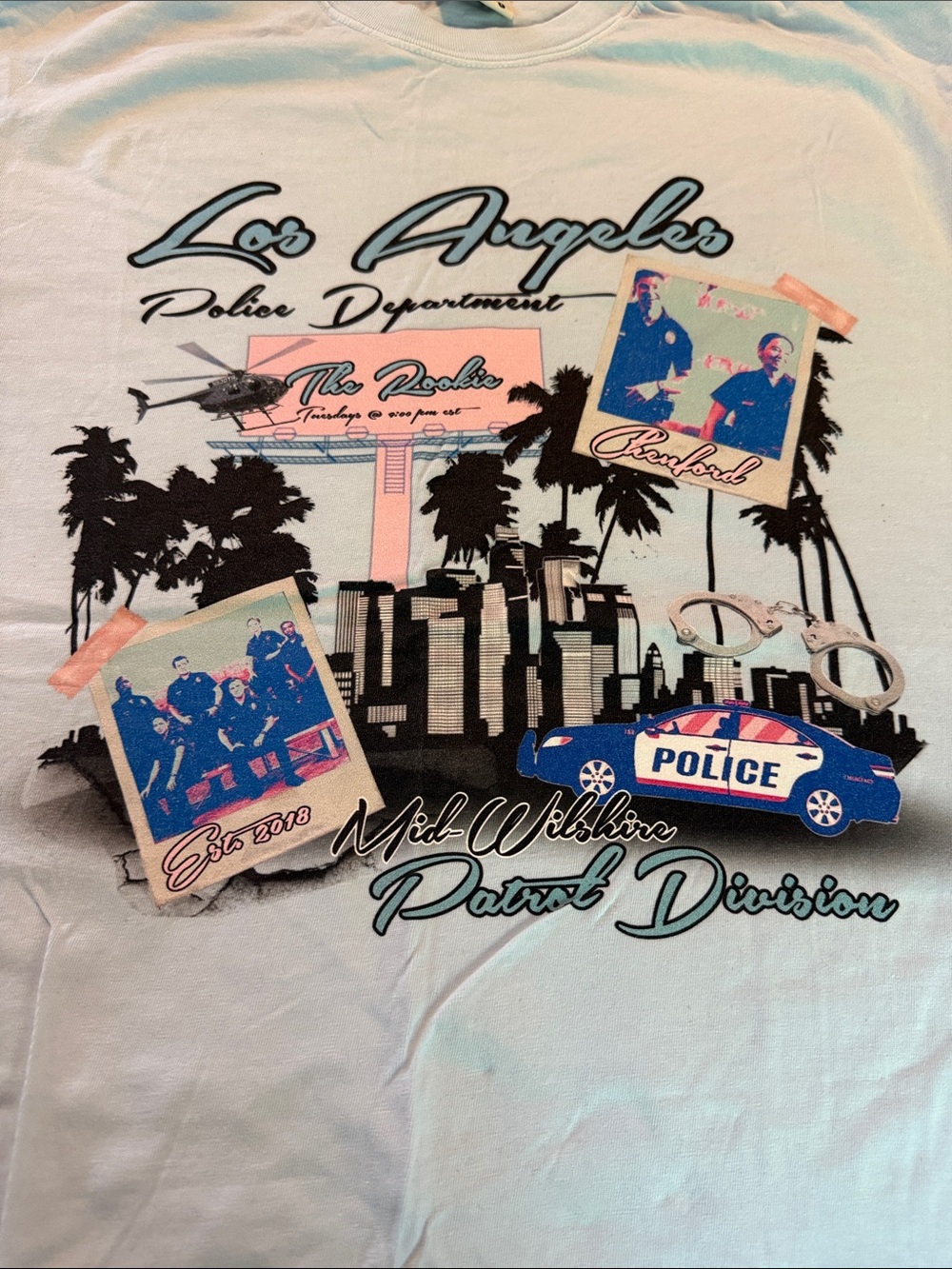 The Rookie TV Show Graphic Tee - Pastel Blue